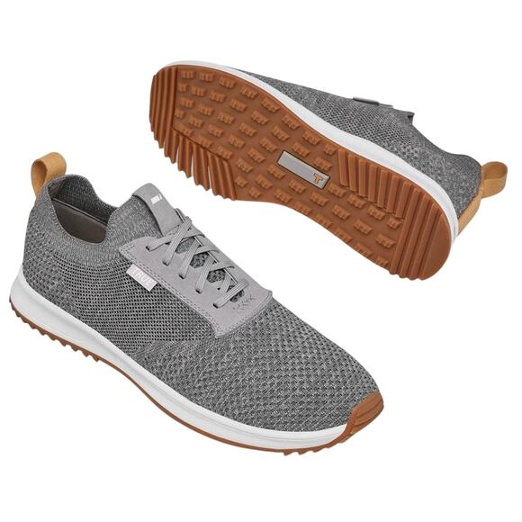 True Linkswear All Day Knit Golf Shoes Size 12 Mens Goat Grey Spikeless Washable - Picture 1 of 14
